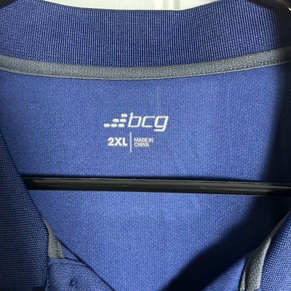 BCG Mens Coaches Polo medieval blue collard dri fit NEW WITH TAGS - Picture 3 of 7